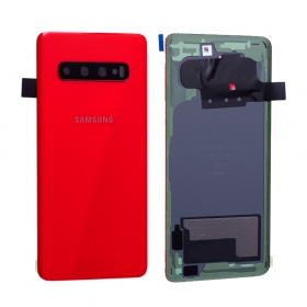 Samsung G973 Galaxy S10 galinis baterijos dangtelis raudonas (Cardinal Red) (naudotas grade A, originalus)