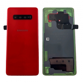 Samsung G975 Galaxy S10 Plus galinis baterijos dangtelis raudonas (Cardinal Red) (naudotas grade B, originalus)