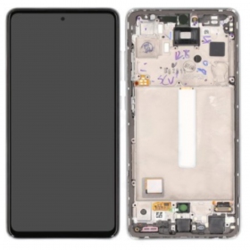 Samsung A528 Galaxy A52S 2021 ekranas (baltas) (su rėmeliu) (service pack) (originalus)