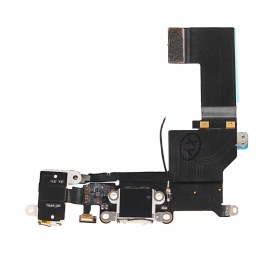 Apple iPhone 5S įkrovimo lizdo ir mikrofono jungtis (balta)