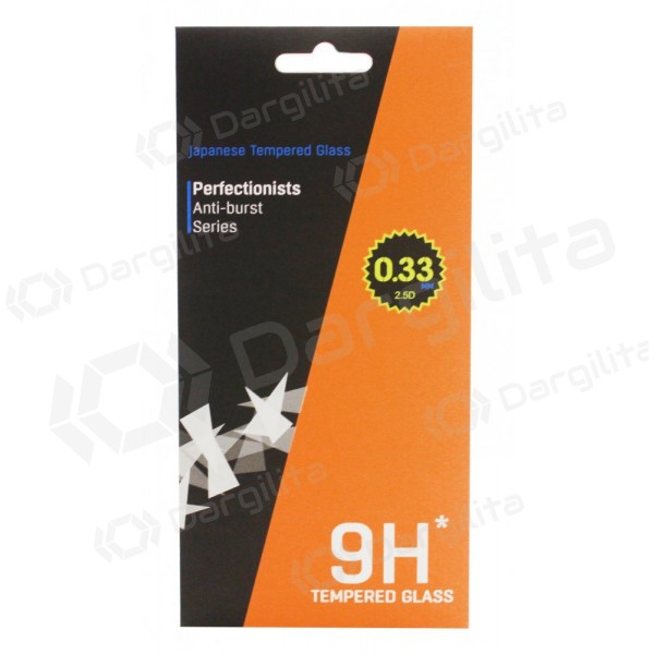 Apple iPhone 6 / iPhone 6S ekrano apsauginis stikliukas "Perfectionists Tempered Glass" (su juodu silikoniniu apvadu)
