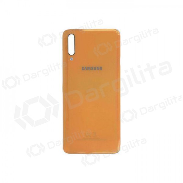 Samsung A705 Galaxy A70 2019 galinis baterijos dangtelis rausvas (Coral Orange)