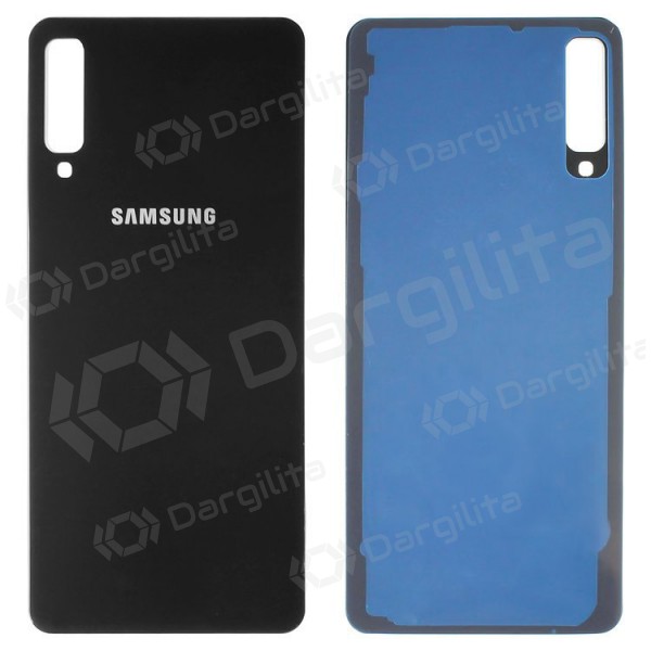 Samsung A750 Galaxy A7 (2018) galinis baterijos dangtelis (juodas)