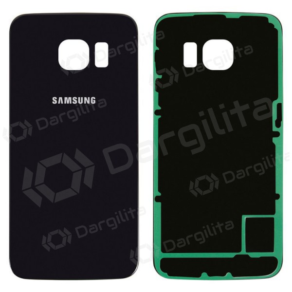Samsung G925F Galaxy S6 Edge galinis baterijos dangtelis (mėlynas / juodas) (naudotas grade B, originalus)
