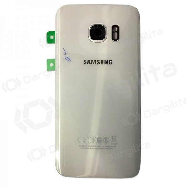 Samsung G930F Galaxy S7 galinis baterijos dangtelis (baltas) (naudotas grade C, originalus)