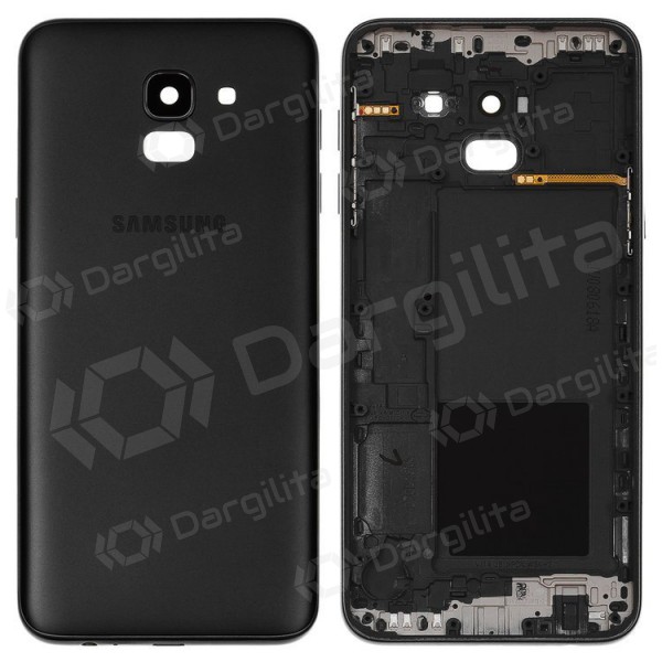 Samsung J600 Galaxy J6 2018 galinis baterijos dangtelis (juodas) - Premium
