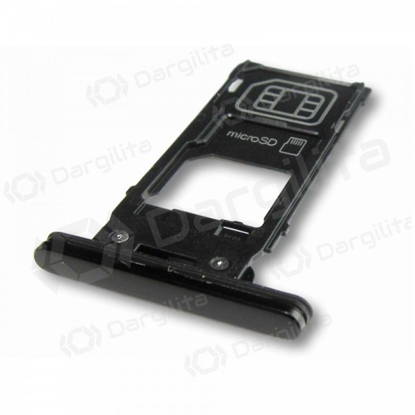 Sony H8314 Xperia XZ2 Compact SIM kortelės laikiklis (juodas) (originalus)