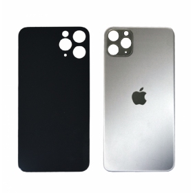 Apple iPhone 11 Pro Max galinis baterijos dangtelis (sidabrinis) (bigger hole for camera)