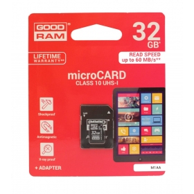 Atminties korta GOODRAM MicroSD 32GB (class 10) + SD adapter