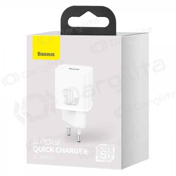 Telefono įkroviklis Baseus Super Si 30 W USB-C baltas