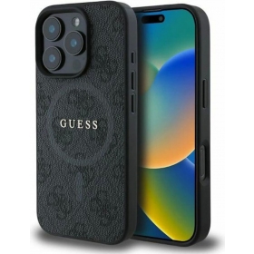 Apple iPhone 16 Pro dėklas "Guess PU Leather 4G Colored Ring MagSafe"