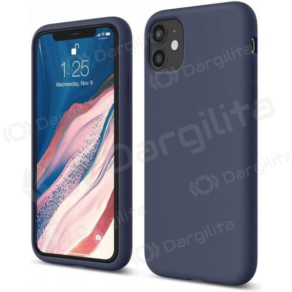 Apple iPhone 14 Pro dėklas "Liquid Silicone" (tamsiai mėlynas)