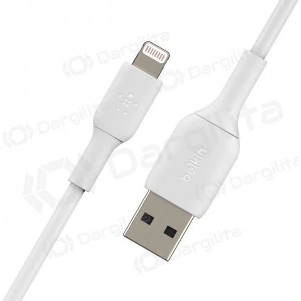 Lightning laidas Belkin Boost Charge USB-A į Lightning 2 m baltas