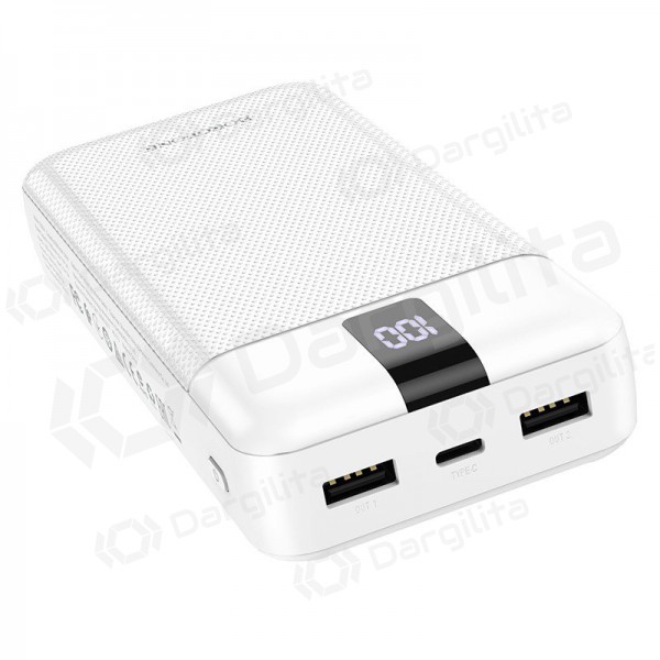 Išorinė baterija Power Bank Borofone BJ20A 5 Output 3 Input 20000mAh balta Išorinė baterija Power Bank Borofone BJ20A 5 Output 3 Input 20000mAh balta