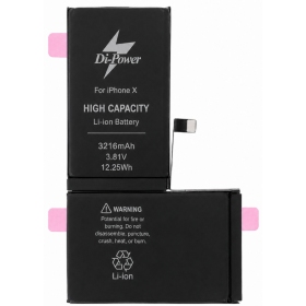 Apple iPhone X baterija, akumuliatorius Di-Power 3216 mAh (padidintos talpos)