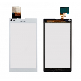 Sony Xperia L C2104 S36 / Xperia L C2105 S36h lietimui jautrus stikliukas (baltas)