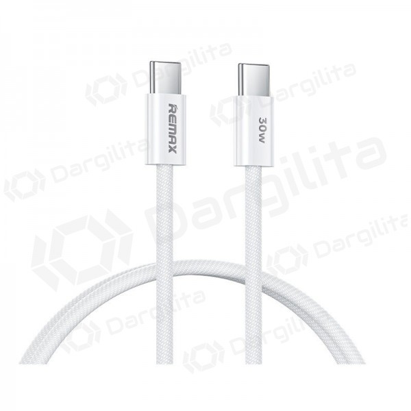 USB-C laidas Remax RC-C010 USB-C į USB-C 1 m 30 W baltas