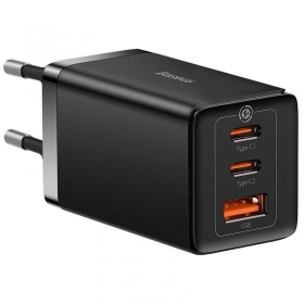 Telefono įkroviklis Baseus GaN5 Pro 65 W 2xUSB-C + USB-A GaN PD QC juodas CCGP120201