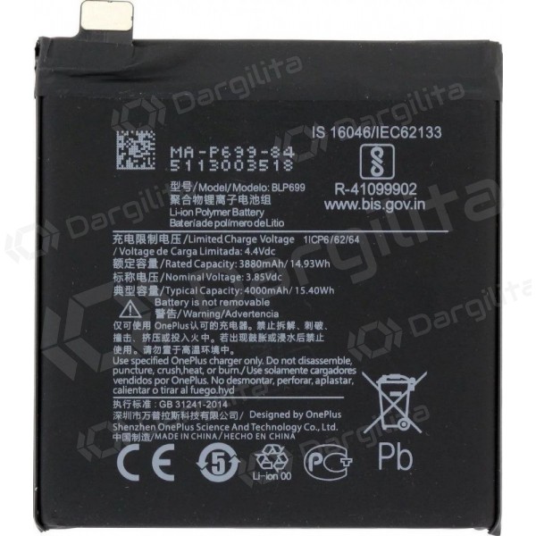 OnePlus 7 / 7 Pro (BLP699) baterija / akumuliatorius (3900mAh)