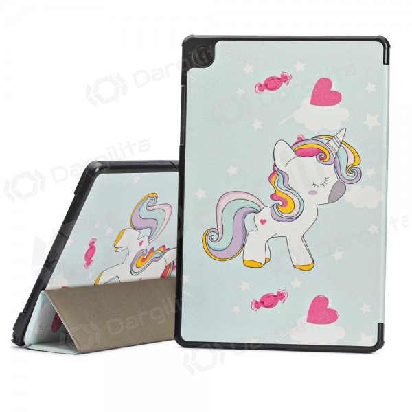 Samsung Galaxy Tab A9+, Tab A11+ dėklas "Smart Leather" (unicorn)