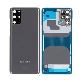 Samsung G985 / G986 Galaxy S20 Plus galinis baterijos dangtelis pilkas (Cosmic Grey) (naudotas grade C, originalus)