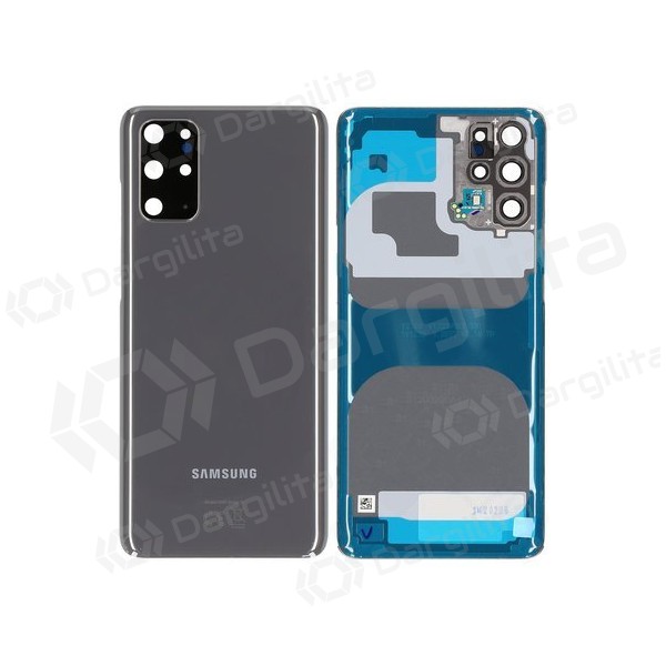 Samsung G985 / G986 Galaxy S20 Plus galinis baterijos dangtelis pilkas (Cosmic Grey) (naudotas grade C, originalus)