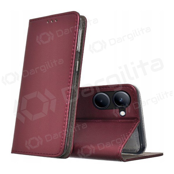 Xiaomi Redmi 13 / Poco M6 4G dėklas "Smart Magnetic" (bordo)