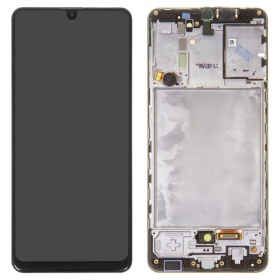 Samsung A315 Galaxy A31 2020 ekranas (juodas) (su rėmeliu) (service pack) (originalus)