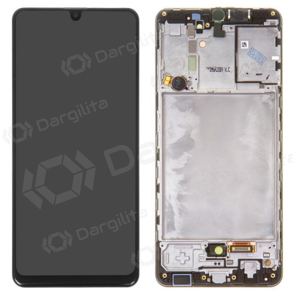 Samsung A315 Galaxy A31 2020 ekranas (juodas) (su rėmeliu) (service pack)  (originalus) - Dargilita
