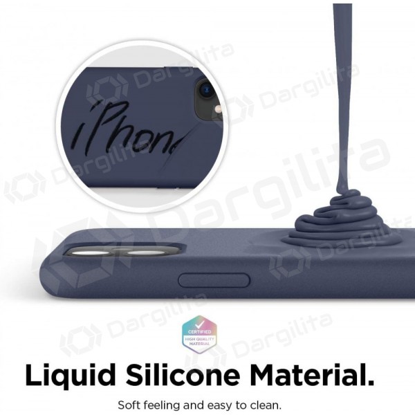 Apple iPhone 15 Pro Max dėklas "Liquid Silicone" (tamsiai mėlynas)