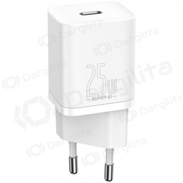 Telefono įkroviklis Baseus Super Si 25 W USB-C PD baltas