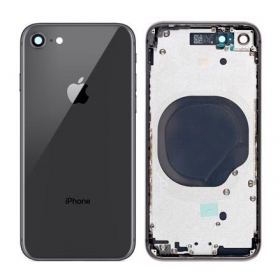 Apple iPhone 8 galinis baterijos dangtelis pilkas (space grey) (naudotas grade C, originalus)