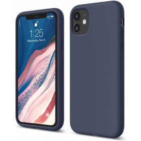 Apple iPhone 15 Plus dėklas "Liquid Silicone" (tamsiai mėlynas)