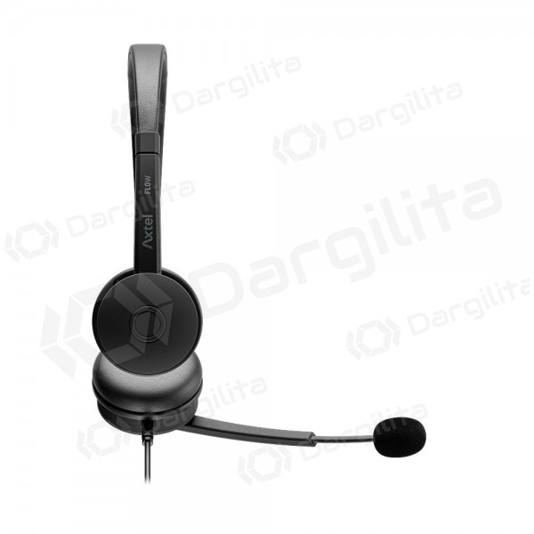 USB-C ausinės Axtel FLOW UC USB-A ir USB-C juodos
