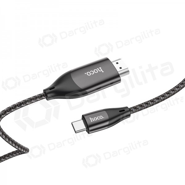 HDMI laidas Hoco UA16 USB-C į HDMI 2 m 4K pilkas