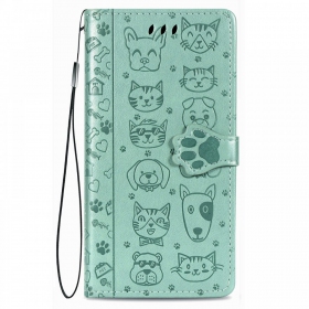 Samsung A546 Galaxy A54 5G dėklas "Cat-Dog" (žalias)
