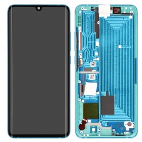 Xiaomi Mi Note 10 / Mi Note 10 Pro / Mi Note 10 Lite ekranas (žalias) (su rėmeliu) (originalus)