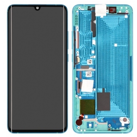 Xiaomi Mi Note 10 / Mi Note 10 Pro / Mi Note 10 Lite ekranas (žalias) (su rėmeliu) (service pack) (originalus)