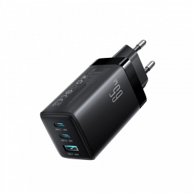 Telefono įkroviklis Hoco N66 35 W GaN USB-C + USB-A su Lightning laidu 1 m baltas