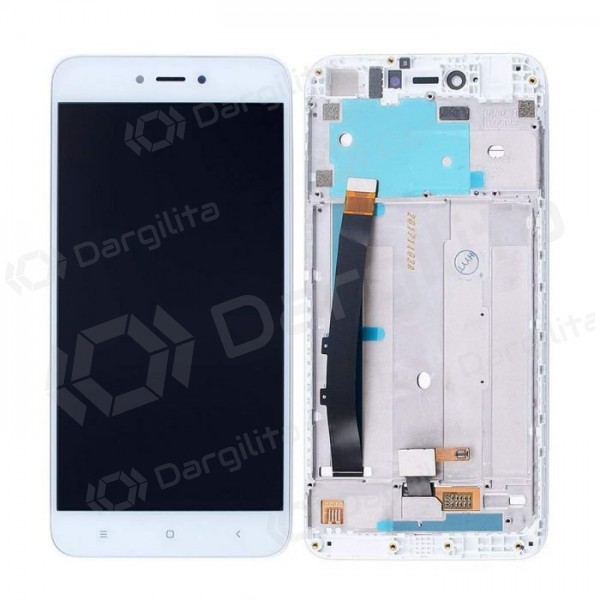 Xiaomi Redmi Note 5A ekranas (su rėmeliu) (baltas)