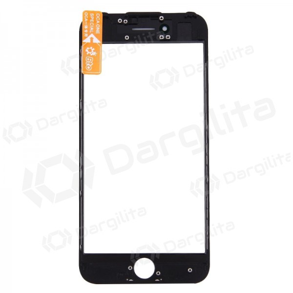 Apple iPhone 7 Plus ekrano stikliukas su rėmeliu ir OCA (juodas) (v2) - Premium