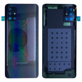 Samsung A515 Galaxy A51 2020 galinis baterijos dangtelis juodas (Prism Crush Black) (naudotas grade B, originalus)