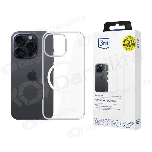 Apple iPhone 17 Pro Max dėklas "3MK Clear MagCase" Apple iPhone 17 Pro Max dėklas "3MK Clear MagCase"