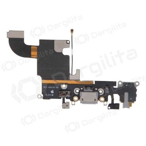 Apple iPhone 6S įkrovimo lizdo ir mikrofono jungtis (tamsiai pilka) (naudota, originali)