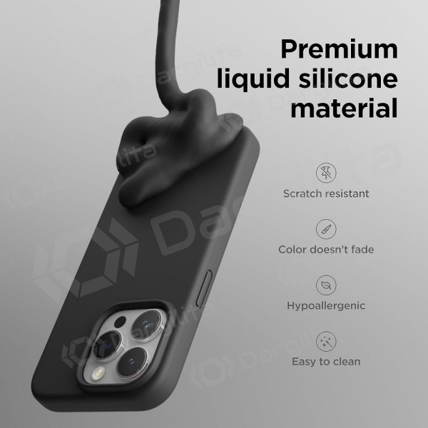 Apple iPhone 16 Pro dėklas "Mag Silicone Case" (tamsiai violetinis)