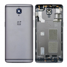 OnePlus 3 / 3T galinis baterijos dangtelis pilkas (Gunmetal) (naudotas grade C, originalus)