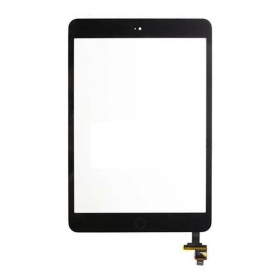 Apple iPad mini / iPad mini 2 lietimui jautrus stikliukas (su Home mygtuku ir laikikliais, ir IC) (juodas)