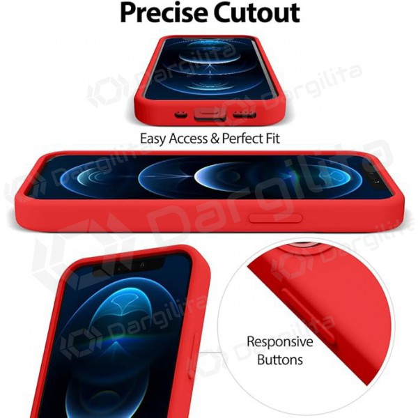 Apple iPhone 15 Pro Max dėklas Mercury Goospery "Silicone Case" (raudonas)