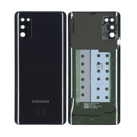 Samsung A415 Galaxy A41 2020 galinis baterijos dangtelis (juodas) (naudotas grade B, originalus)