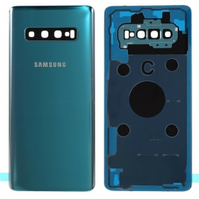 Samsung G975 Galaxy S10 Plus galinis baterijos dangtelis žalias (Prism Green) (naudotas grade C, originalus)
